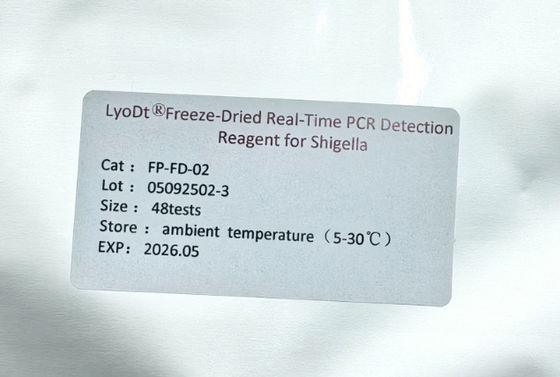 Bộ xét nghiệm nhanh an toàn thực phẩm, cung cấp vận chuyển dễ dàng và không cần chuỗi lạnh để phát hiện Shigella bằng PCR thời gian thực