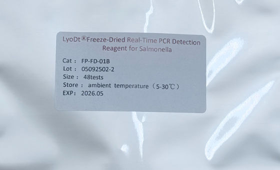 Bộ thử nghiệm nhanh về an toàn thực phẩm dựa trên công nghệ PCR thời gian thực đông khô để phát hiện Salmonella trong giám sát an toàn thực phẩm